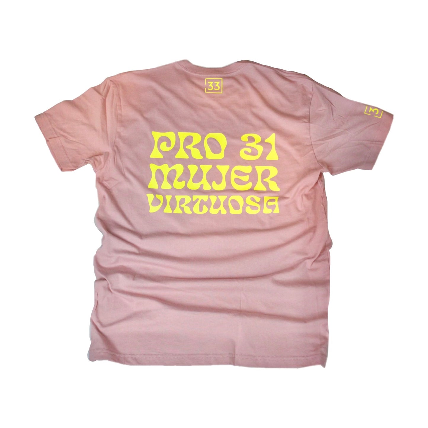 PRO 31 Mujer Virtuosa T-Shirt Camisa en Rosado y Amarillo