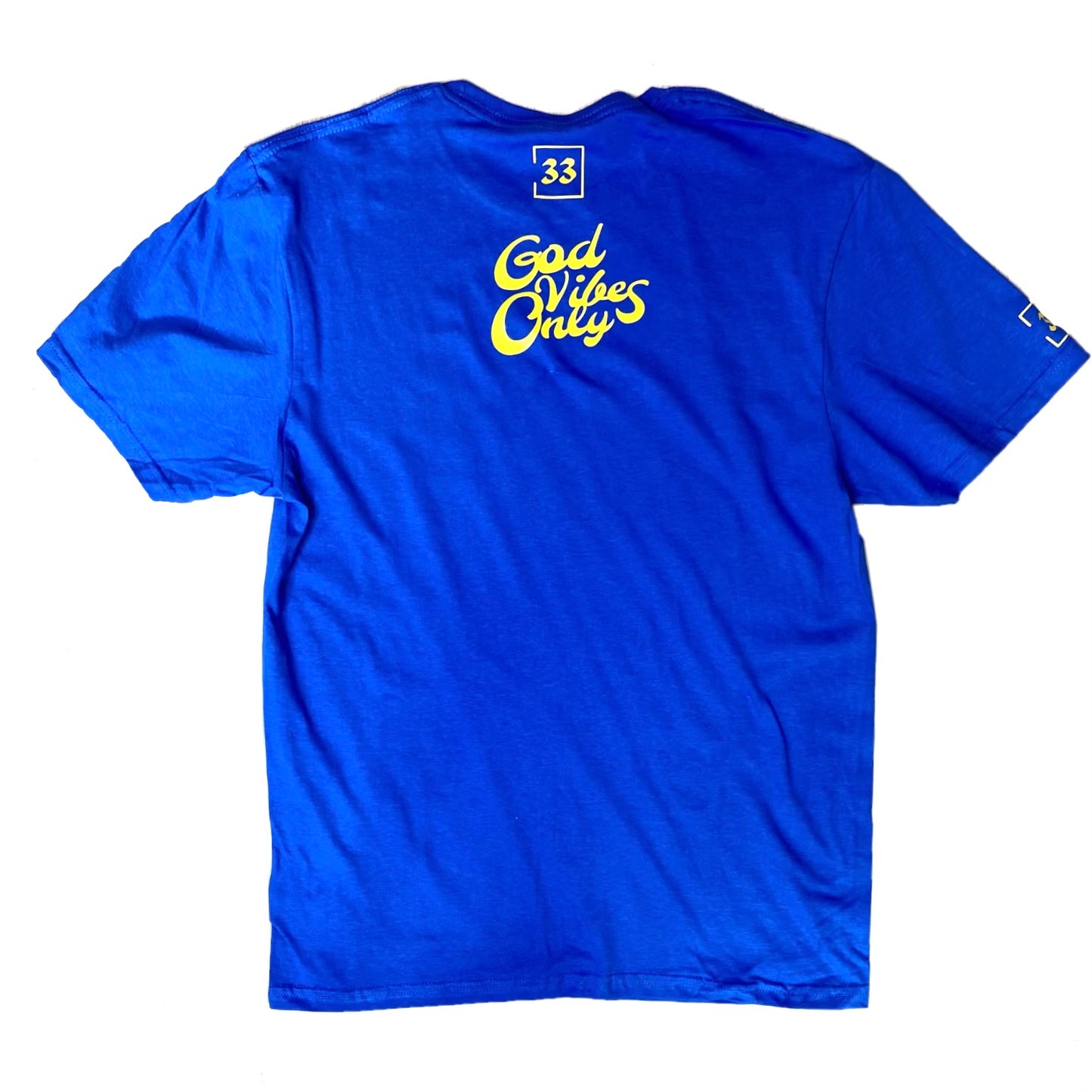 God Vibes Only Unisex T-shirt Royal Blue & Yellow LIMITED EDITION