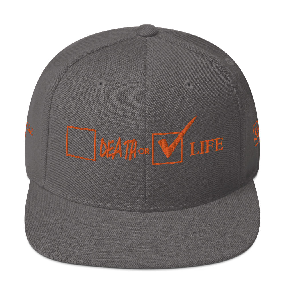 CHOOSE LIFE.Snapback Hat