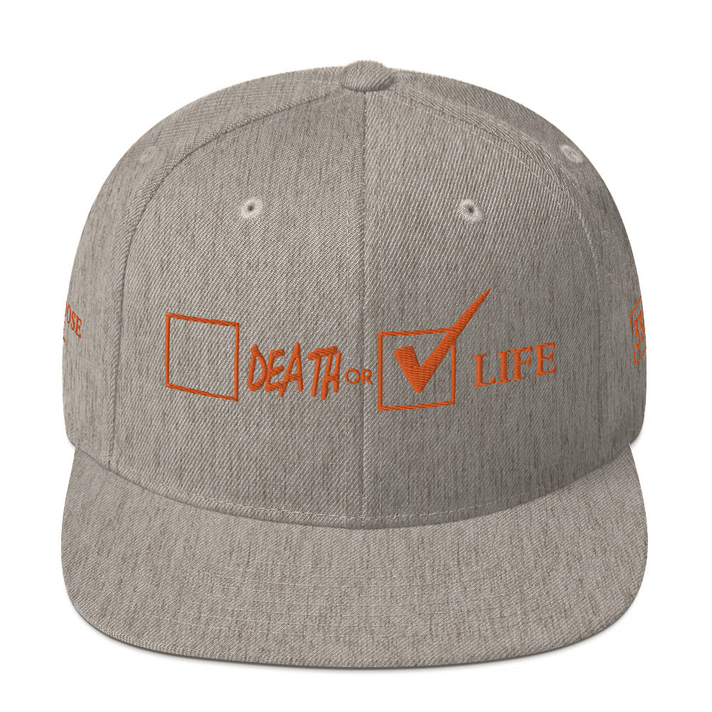 CHOOSE LIFE.Snapback Hat