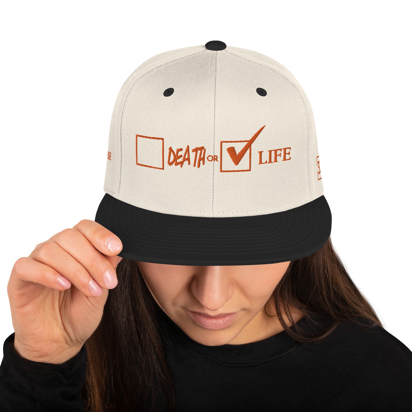 CHOOSE LIFE.Snapback Hat