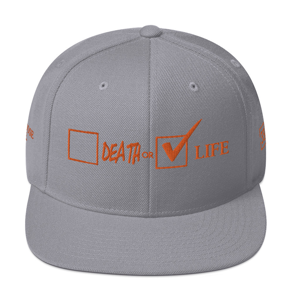 CHOOSE LIFE.Snapback Hat