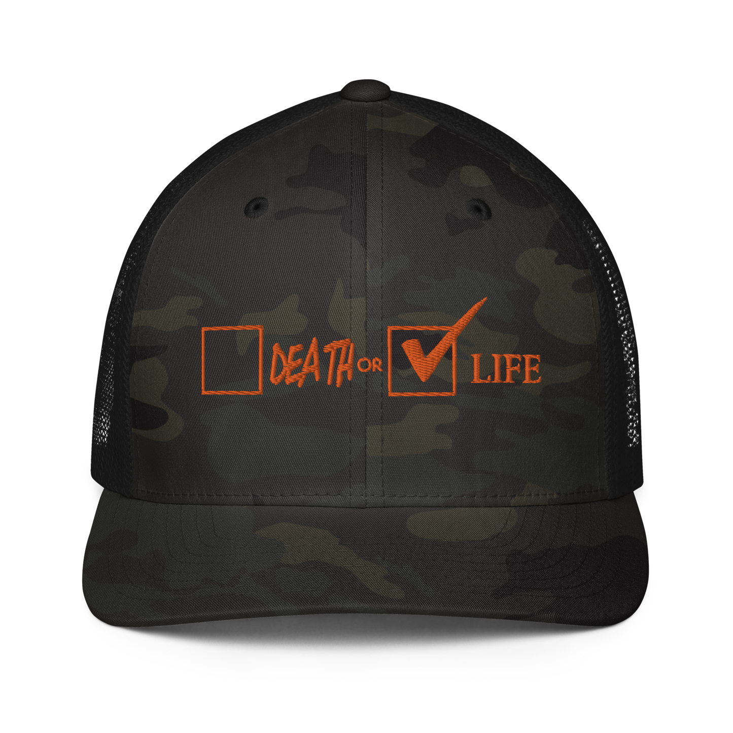 CHOOSE LIFE Closed-back trucker cap