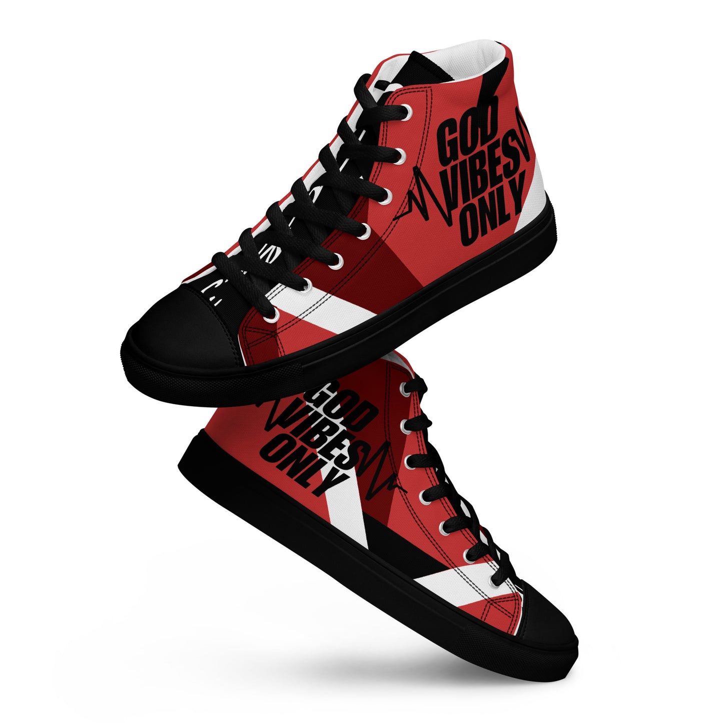 God Vibes Onliy Men’s high top canvas shoes