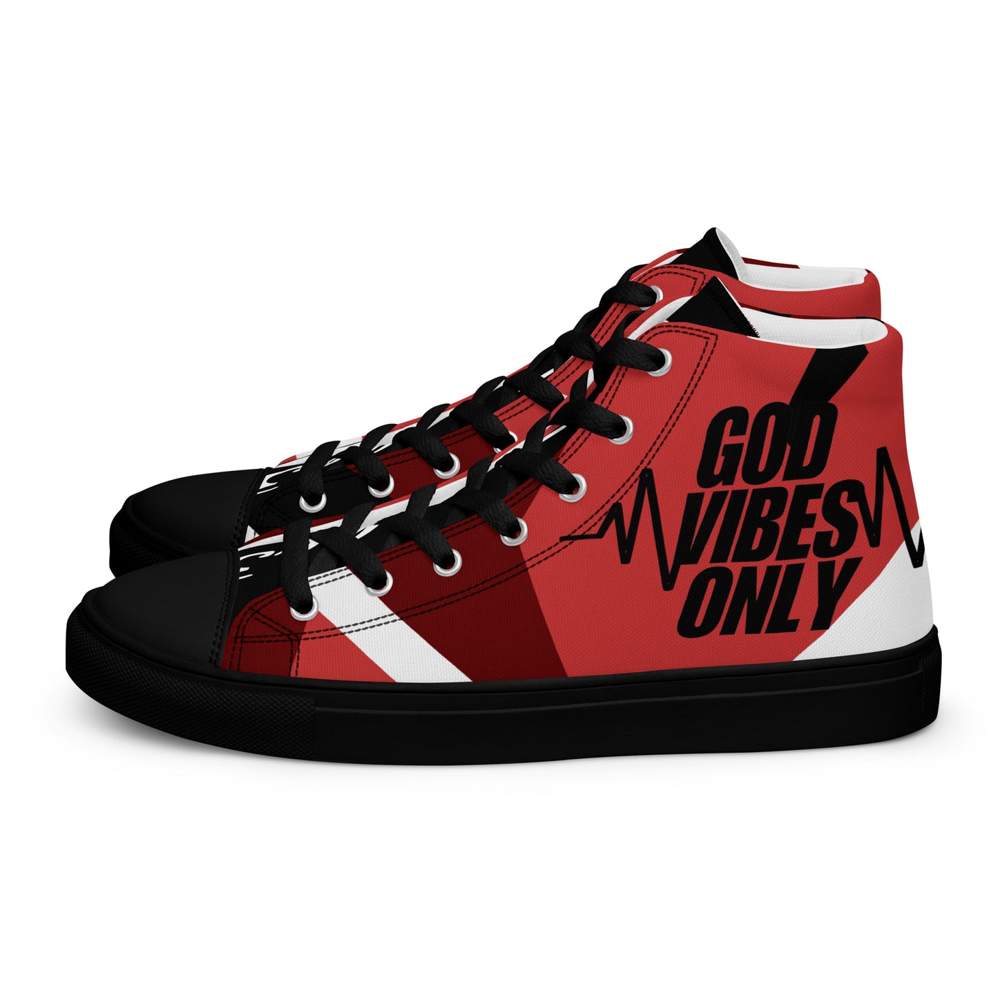 God Vibes Onliy Men’s high top canvas shoes