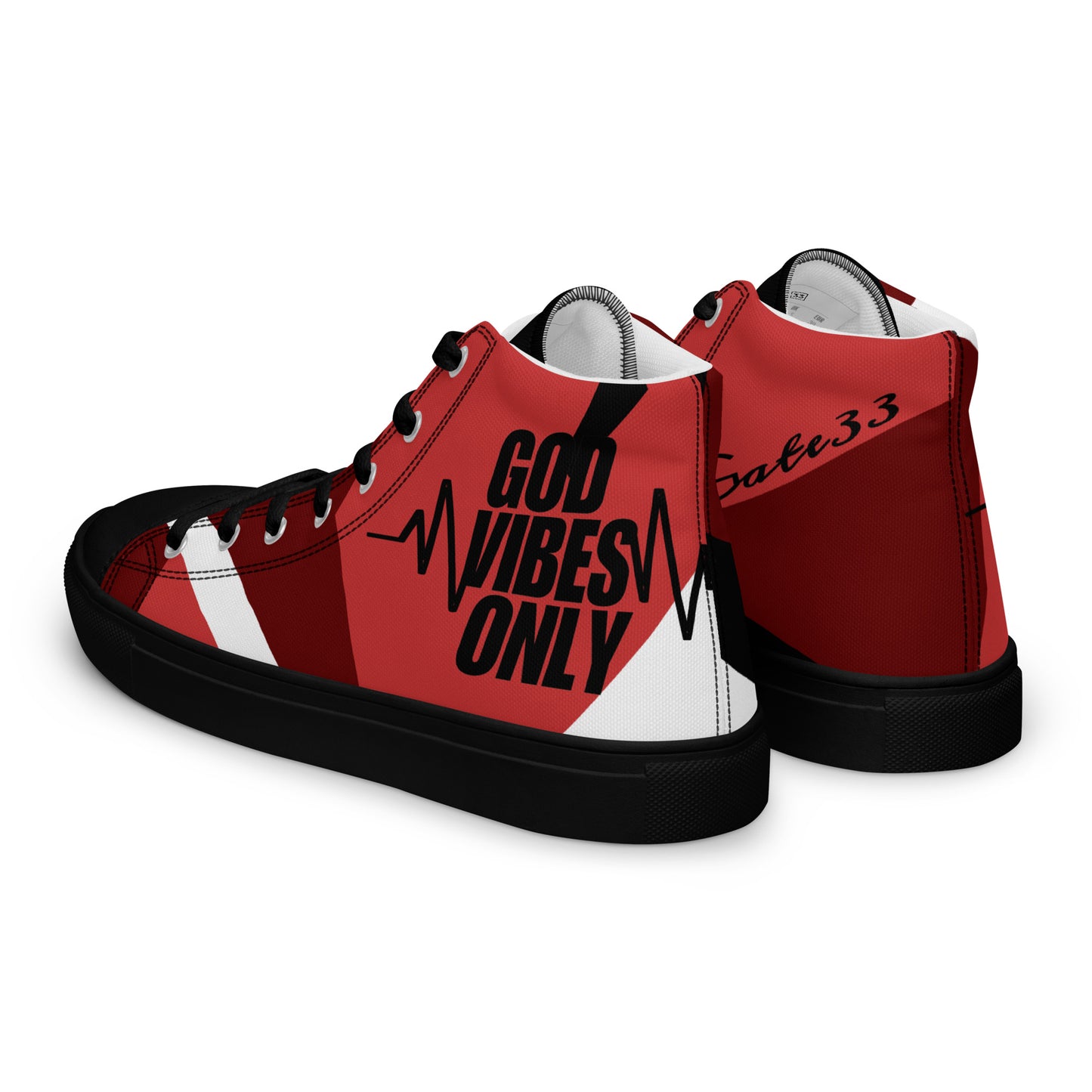 God Vibes Onliy Men’s high top canvas shoes