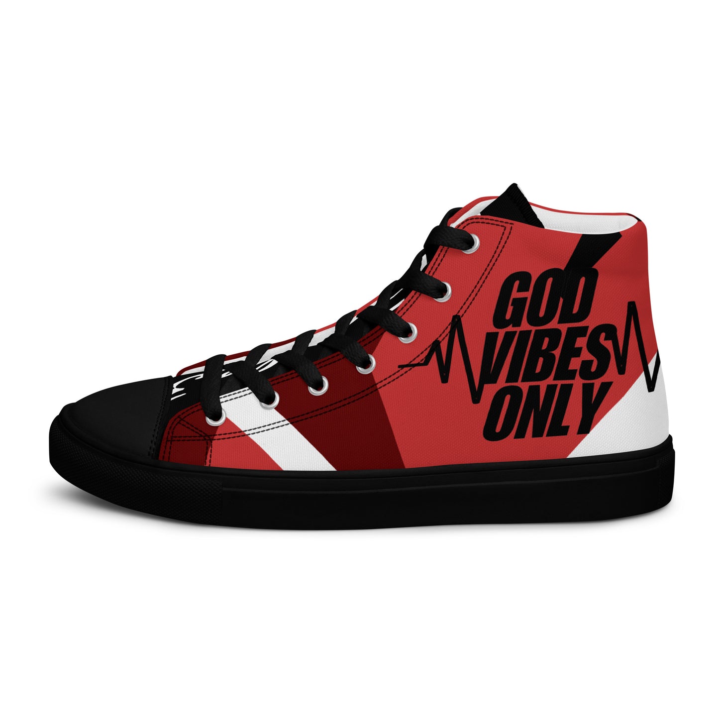 God Vibes Onliy Men’s high top canvas shoes