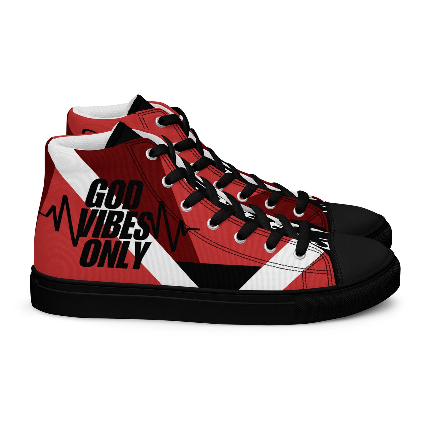 God Vibes Onliy Men’s high top canvas shoes