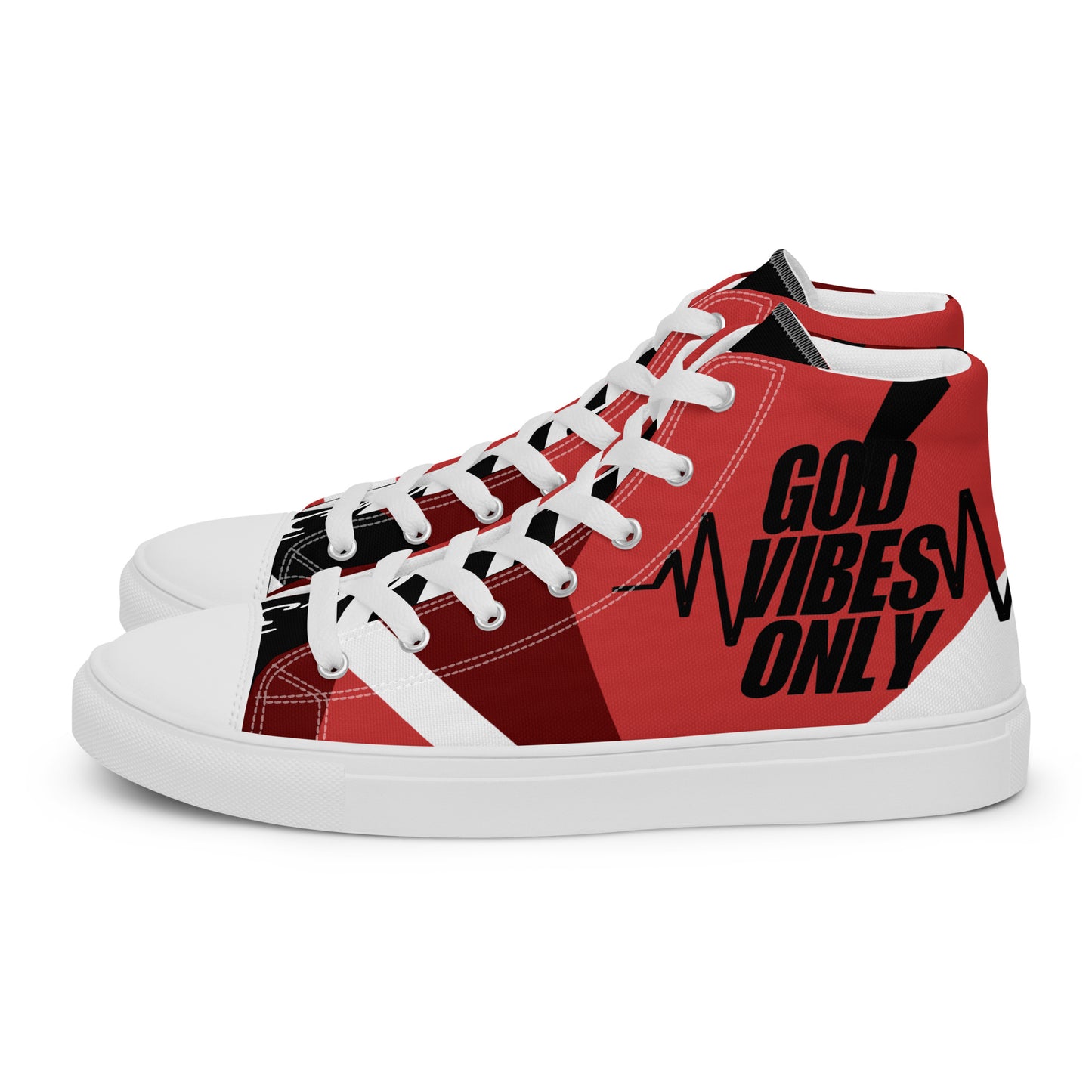 God Vibes Onliy Men’s high top canvas shoes