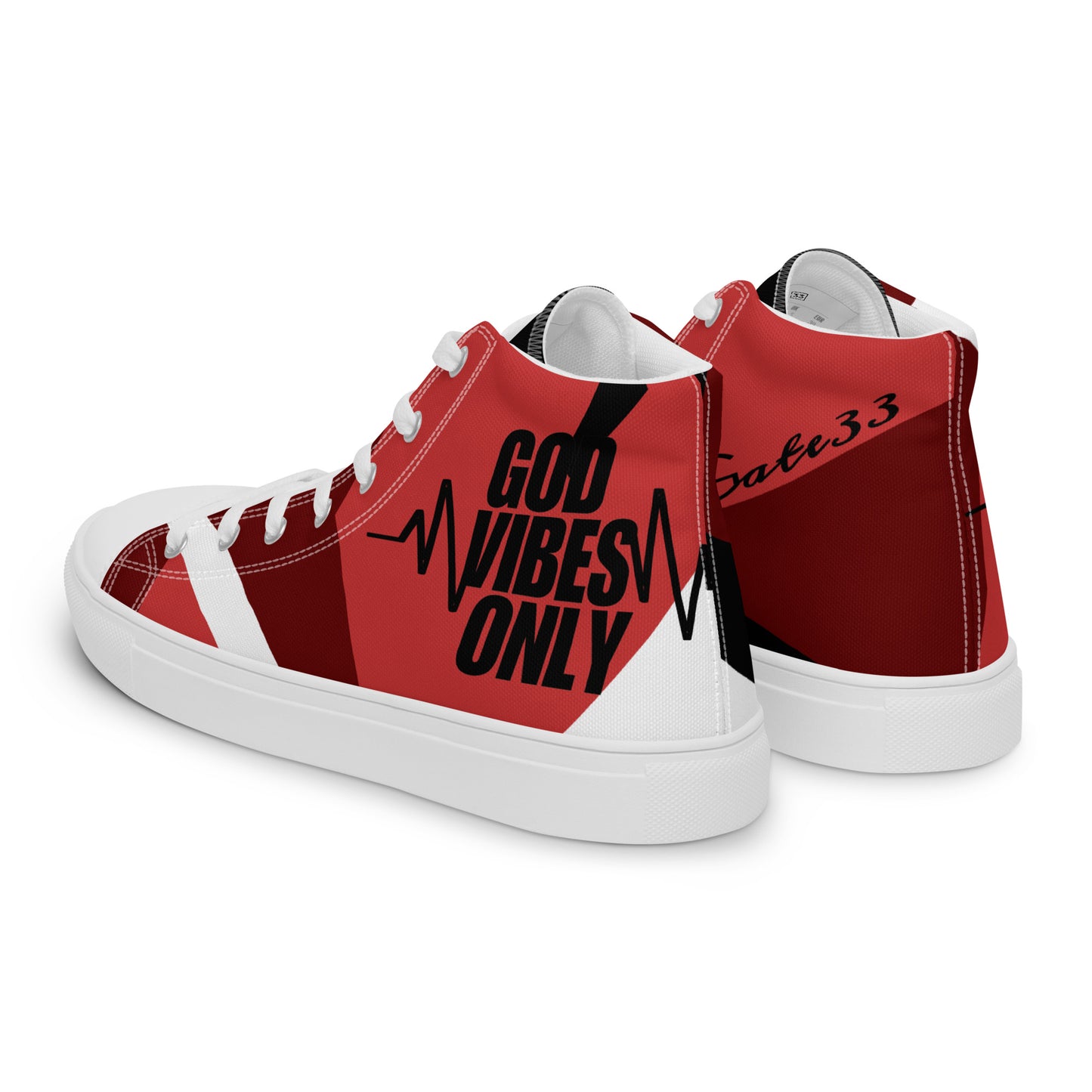 God Vibes Onliy Men’s high top canvas shoes