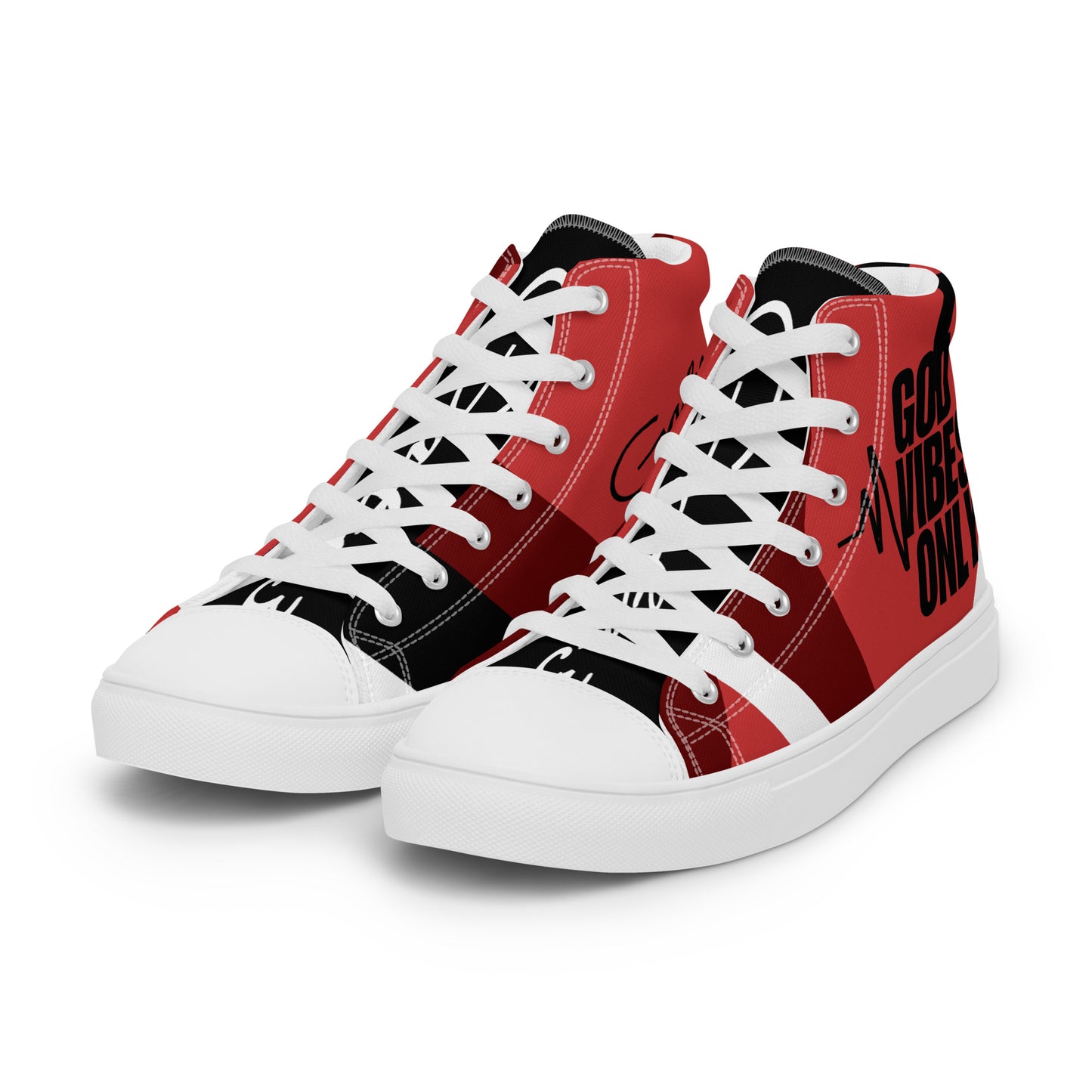 God Vibes Onliy Men’s high top canvas shoes