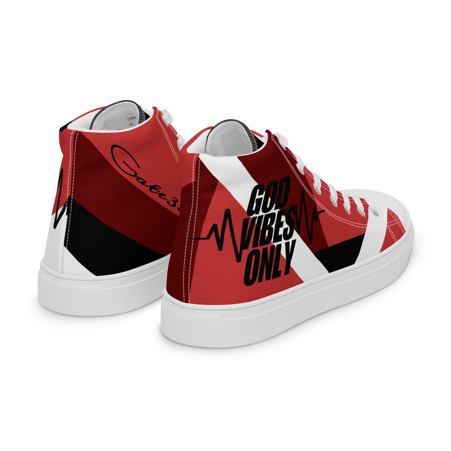 God Vibes Onliy Men’s high top canvas shoes