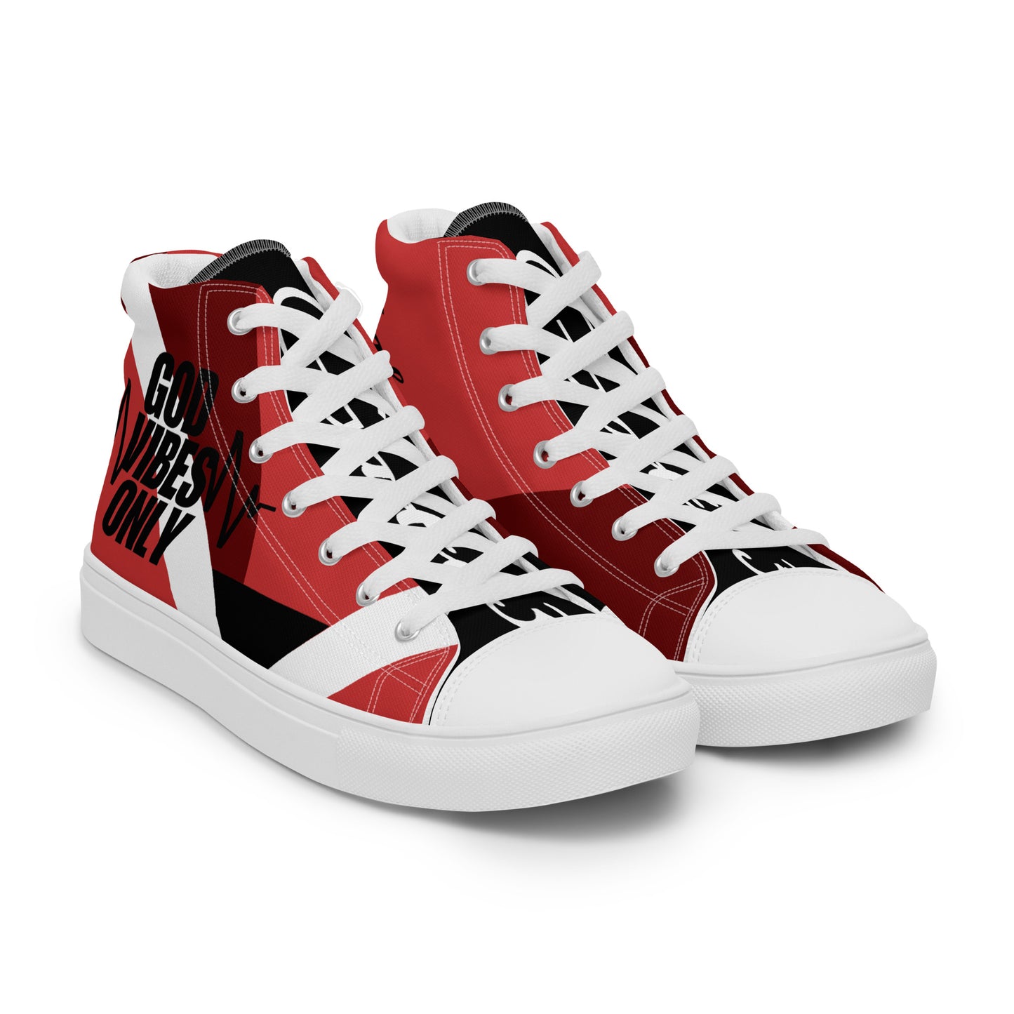 God Vibes Onliy Men’s high top canvas shoes