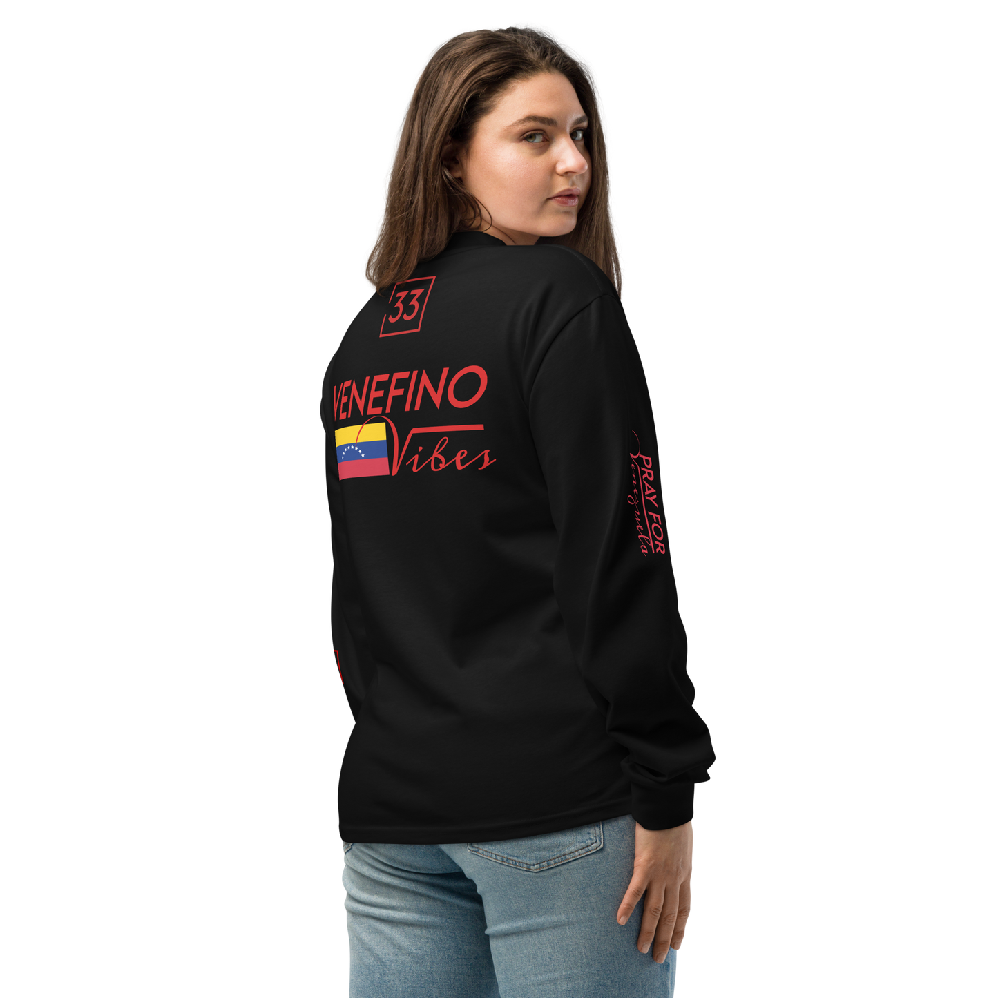 Pray for Venezuela Premium heavyweight long sleeve shirt