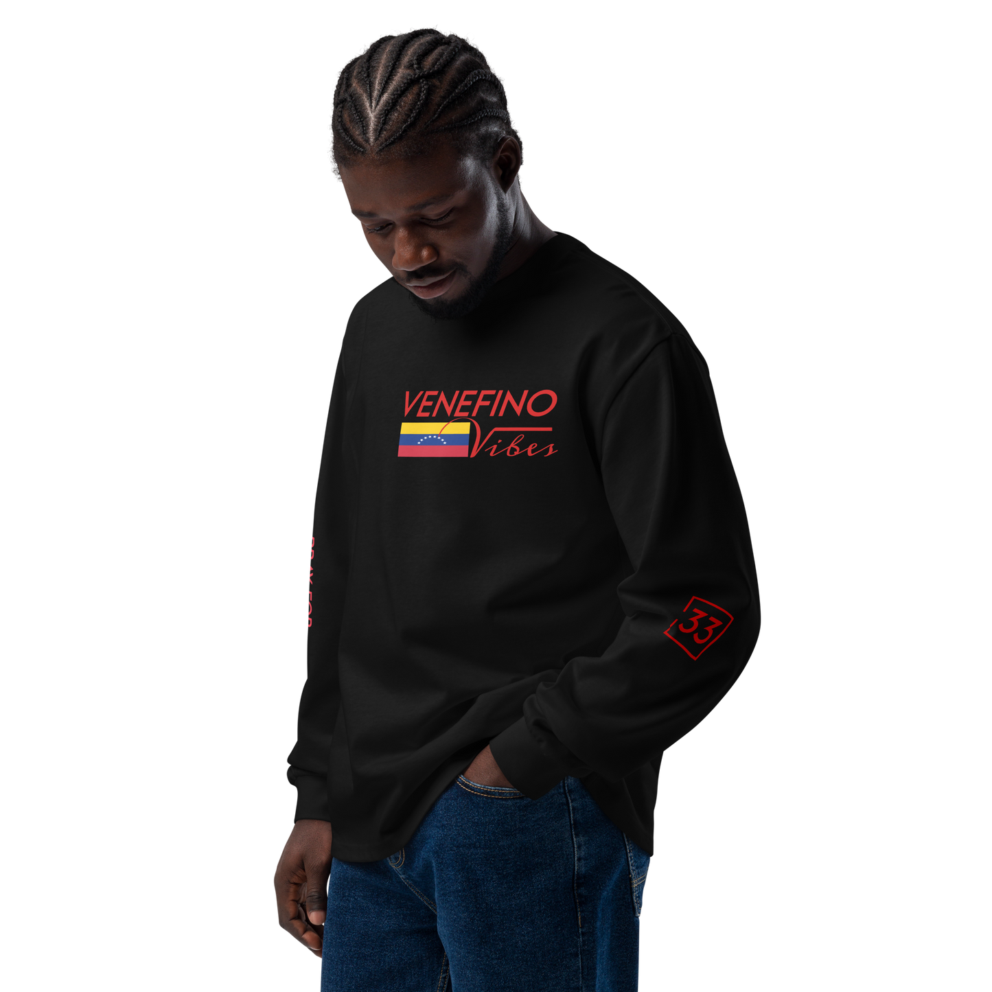 Pray for Venezuela Premium heavyweight long sleeve shirt