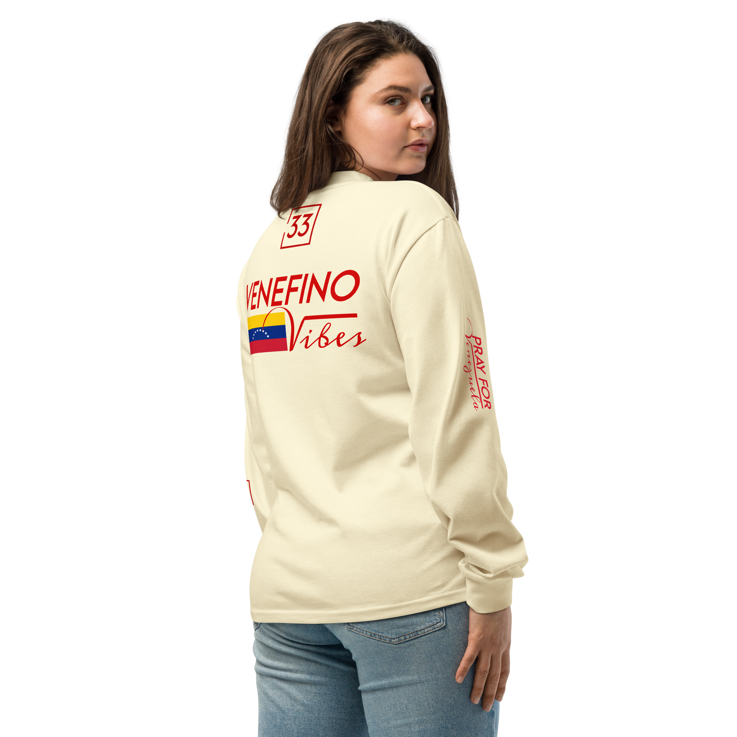 Pray for Venezuela Premium heavyweight long sleeve shirt