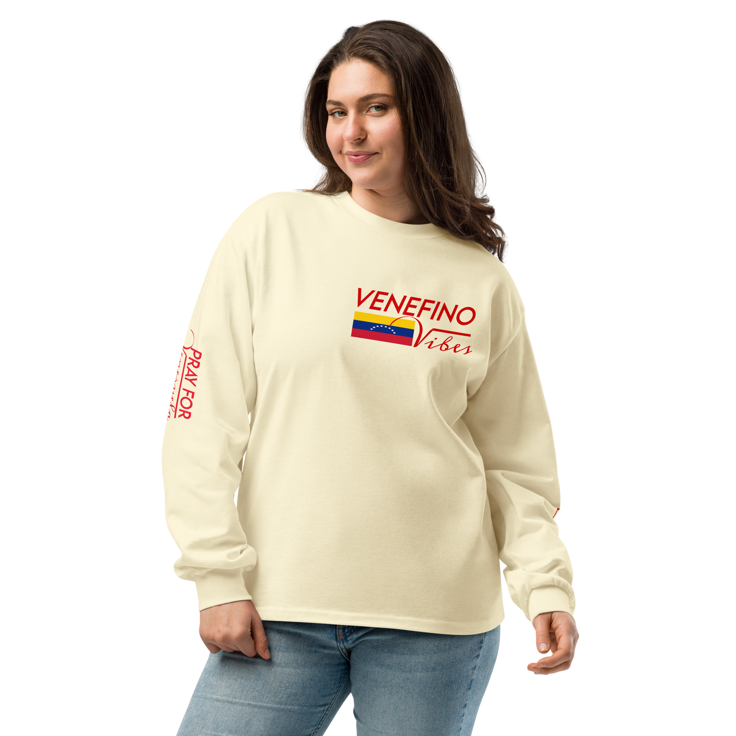 Pray for Venezuela Premium heavyweight long sleeve shirt