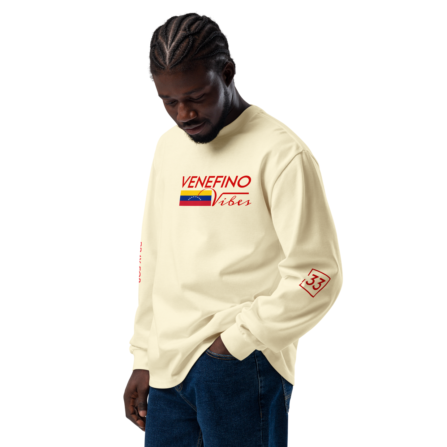 Pray for Venezuela Premium heavyweight long sleeve shirt