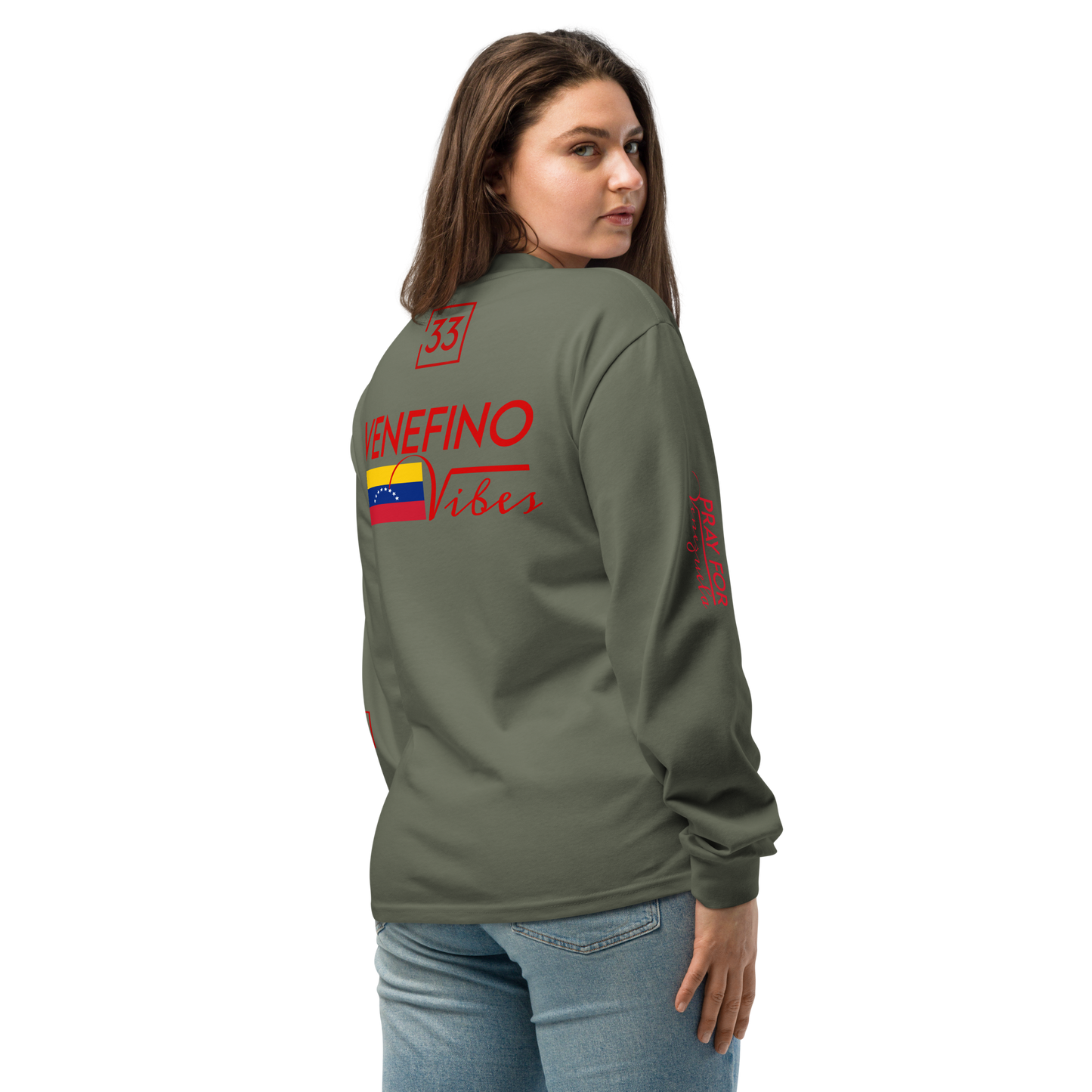 Pray for Venezuela Premium heavyweight long sleeve shirt