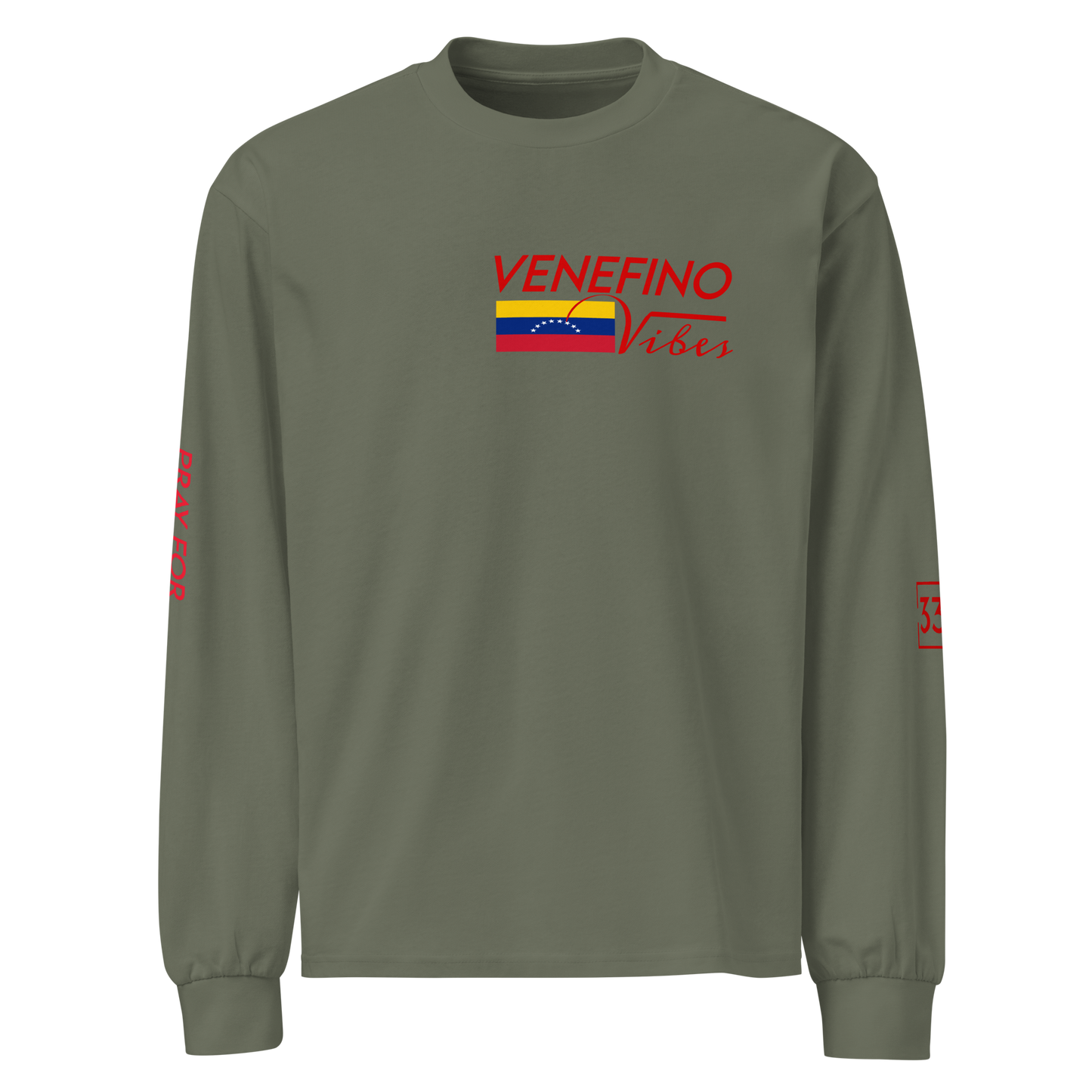 Pray for Venezuela Premium heavyweight long sleeve shirt