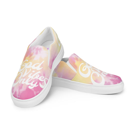 God Vibes Only Women’s slip-on canvas shoes